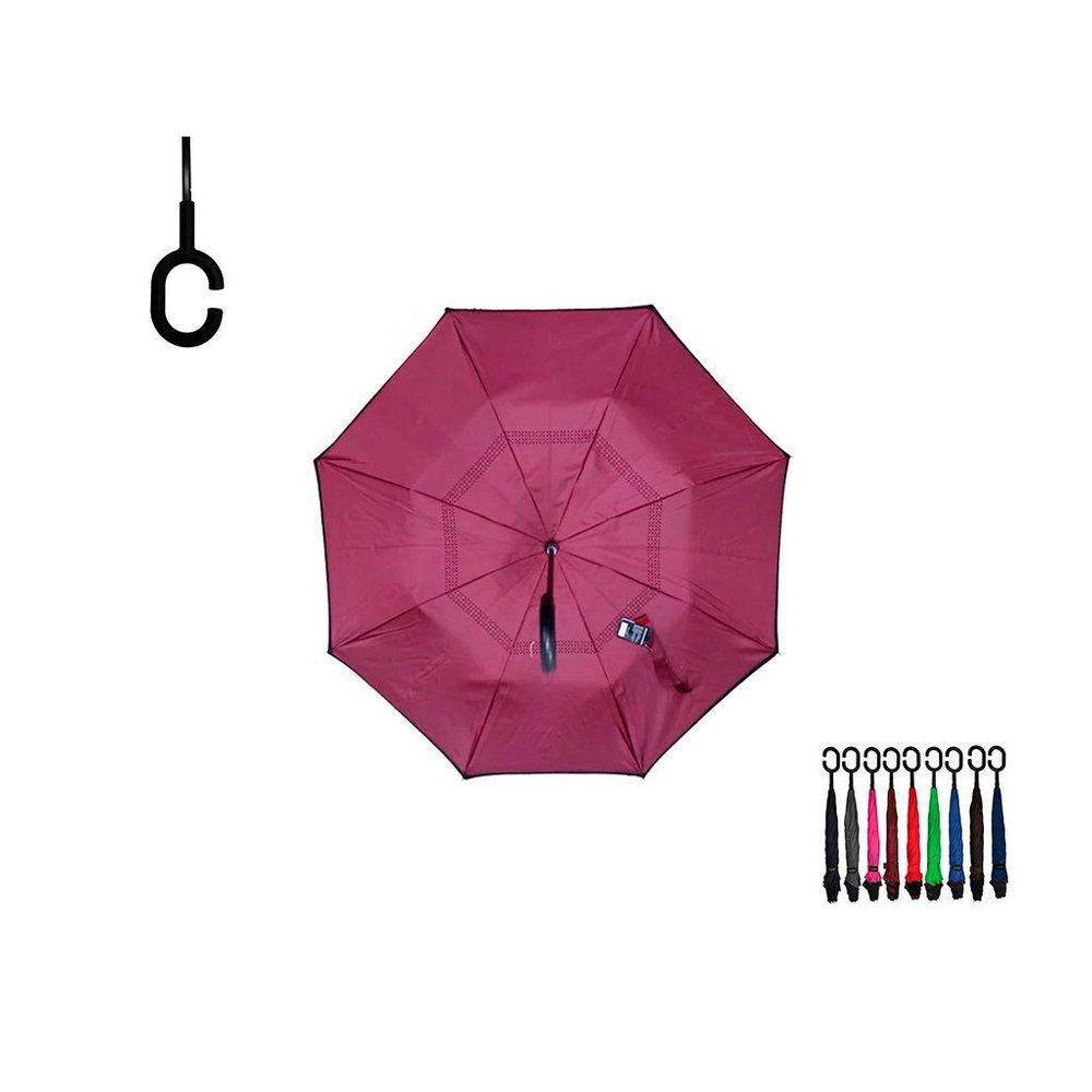Guarda Chuva Invertido Resistente Facinato I2090L Vermelho