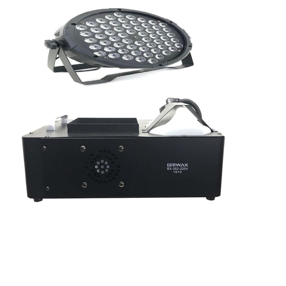 Kit Com 18 Par Led Slim 60 Led Maquina De Fumaça 1500W