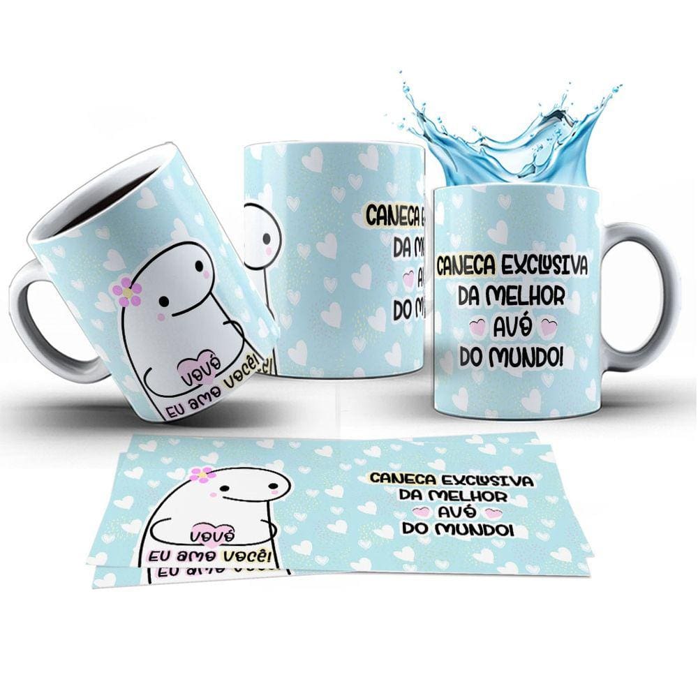 Caneca 325ml Flork Caneca Exclusiva da Melhor Avó Do Mundo!