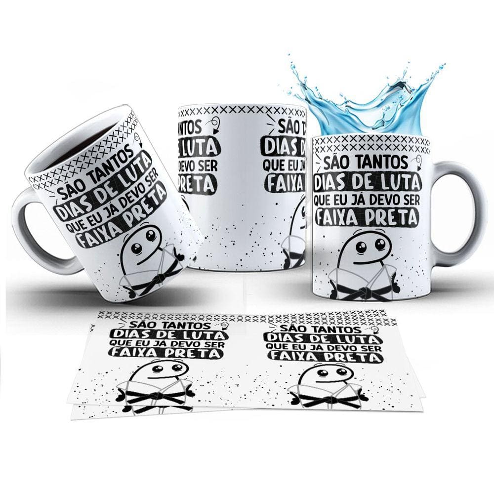 Caneca 325ml Flork São tantos dias de luta, que eu já devo