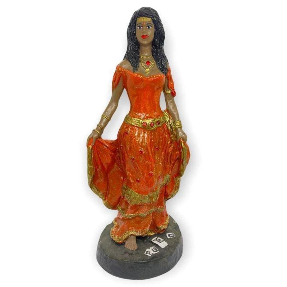 Escultura Cigana Umbanda Candomblé Em Resina 22 Cm
