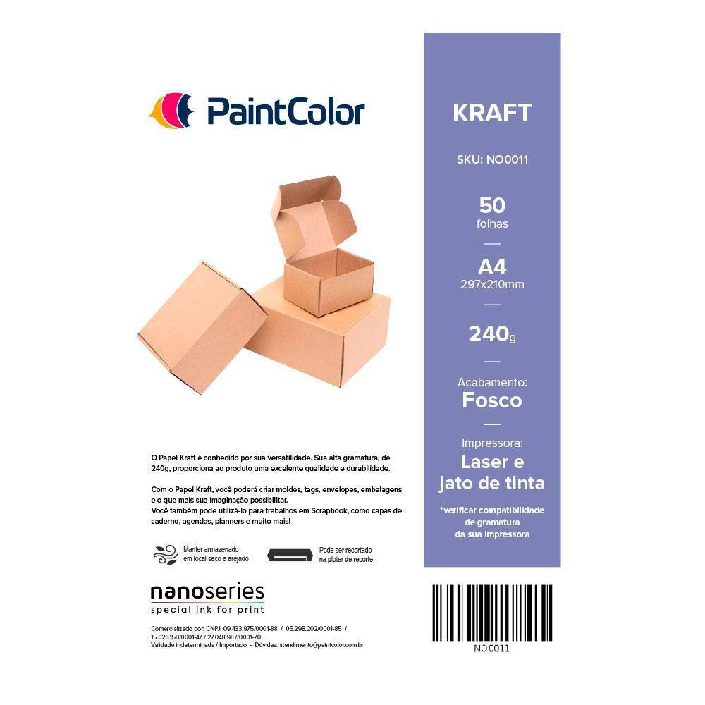 Kraft 240g A4 - 50 Folhas