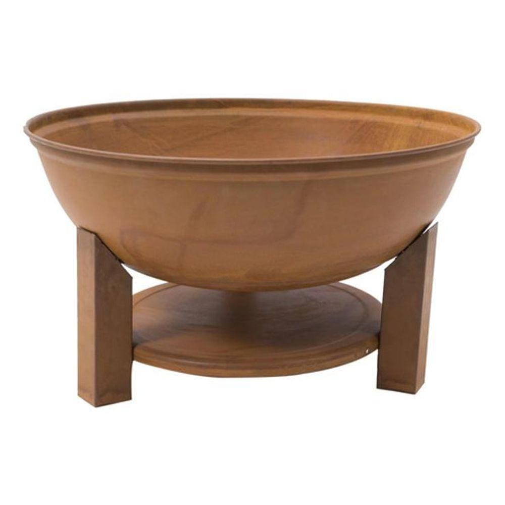 Braseiro De Aco Para Lenha - Cobre - 32X57X57Cm - Importado
