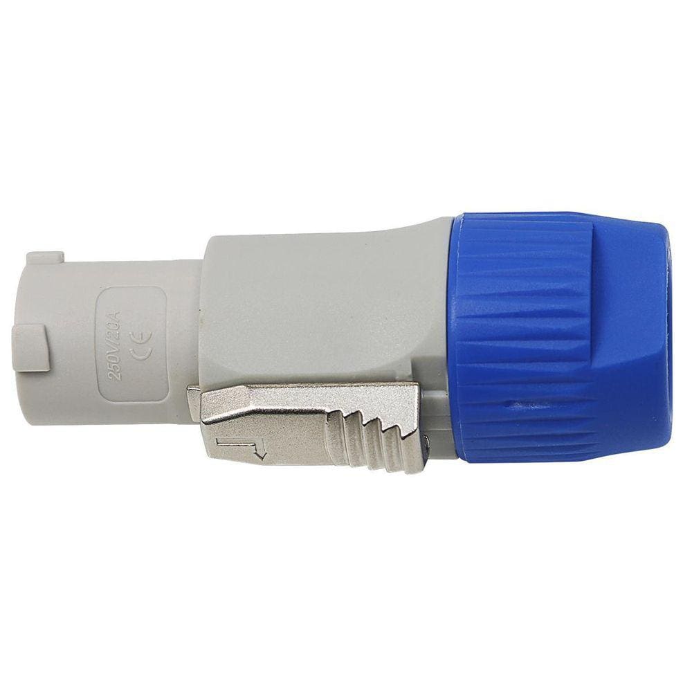 Kit 4 Conector Powercon Macho Out 3 Vias Branco Pratt