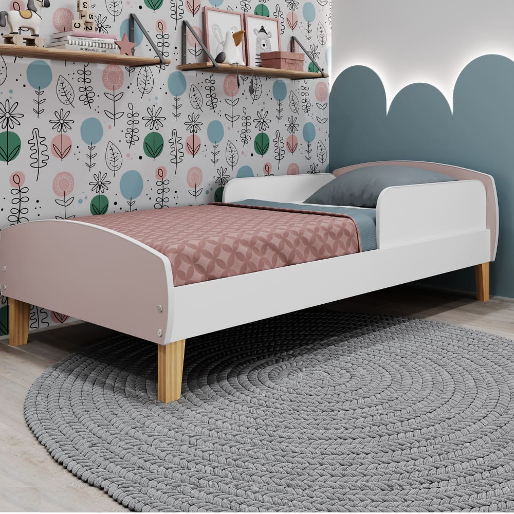 Cama Infantil Montessoriana Aurora Rosa - Movelbras