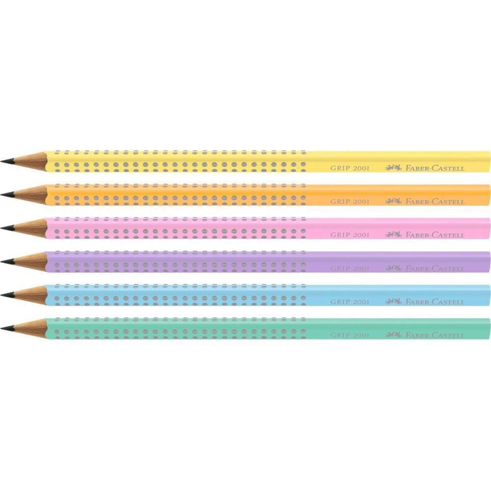 Lapis Preto Triangular 2001 Tons Pastel Faber-Castell Cx/72