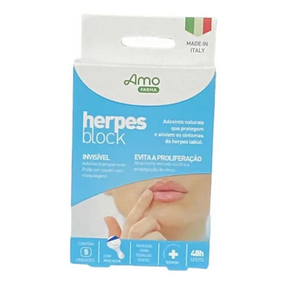 Adesivos Naturais Para Herpes Labial Cicatrizador - Azul