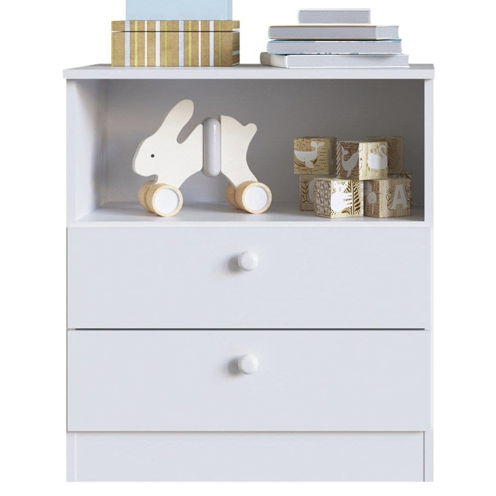 Comoda 02 Gav E Nichos LA005 Branco Comm