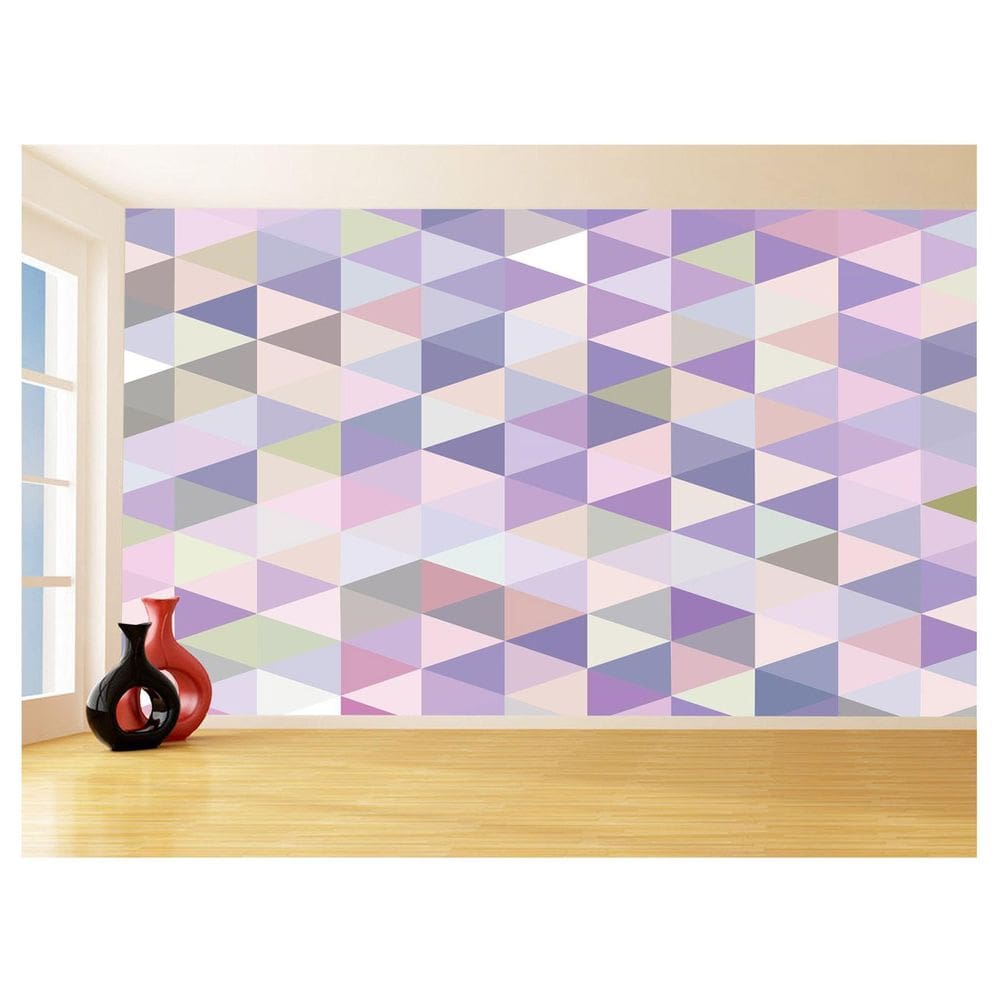 Papel De Parede Geométrico Triângulos Abstrato 3,5M Gmt74