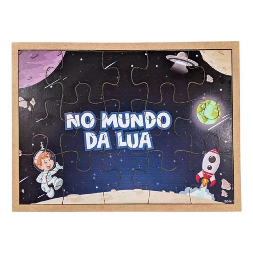 Quebra Cabeça No Mundo Da Lua Mdf 15 Peças De Encaixe Qc-16