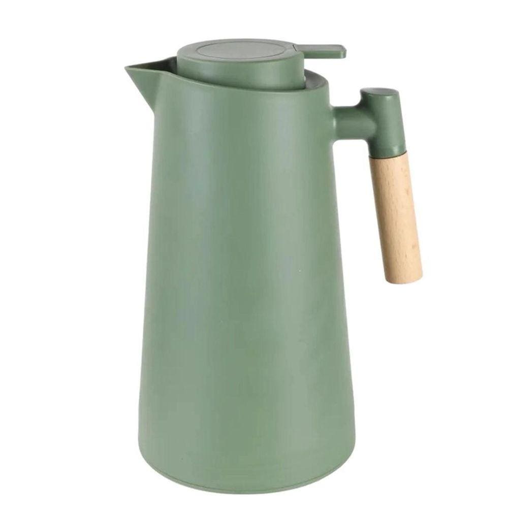 Garrafa Térmica Café Chá Água Vetrô Jada Cabo De Madeira