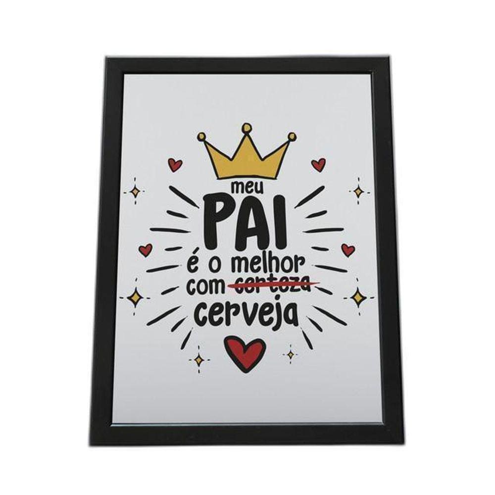 Quadro Com Moldura Pai Melhor Com Cerveja