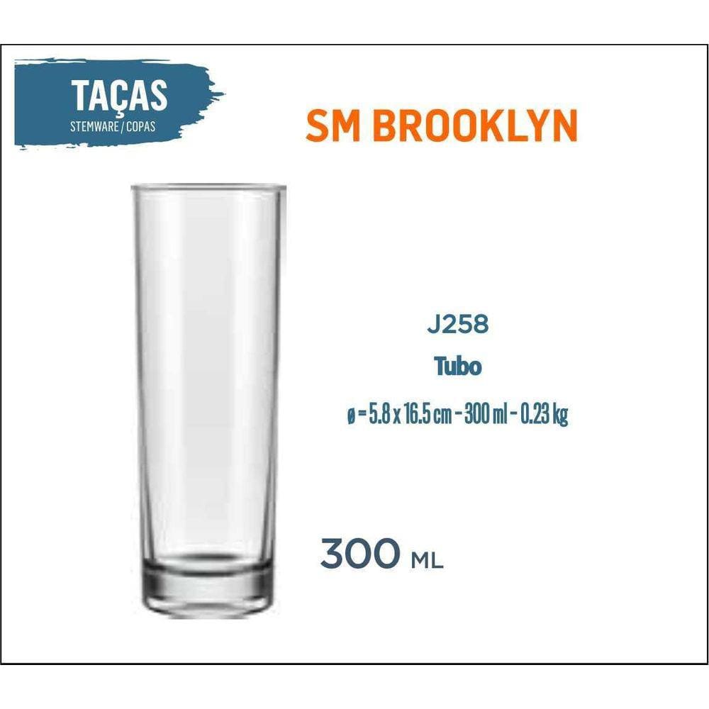24 Copos Brooklyn 300Ml Cerveja Refrigerante Suco Batida