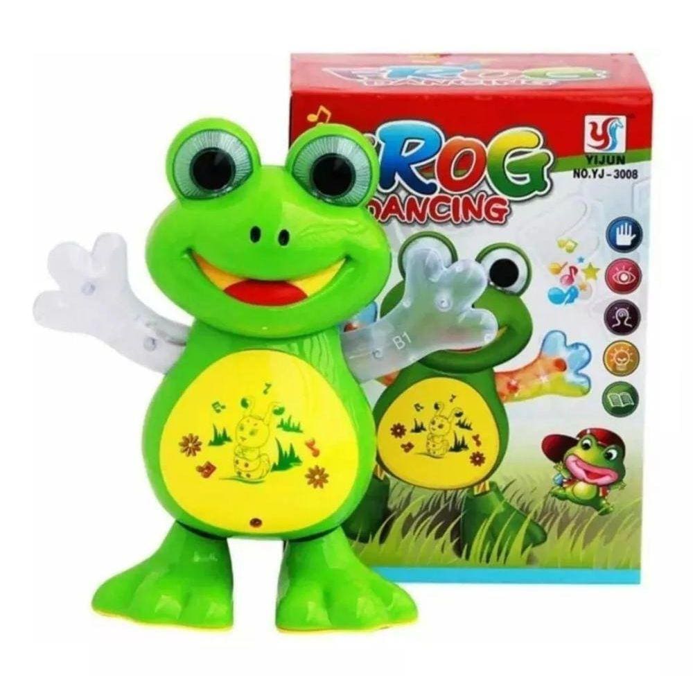 Sapo Dançante Brinquedo Musical Anda Dança Mexe Luz E Som