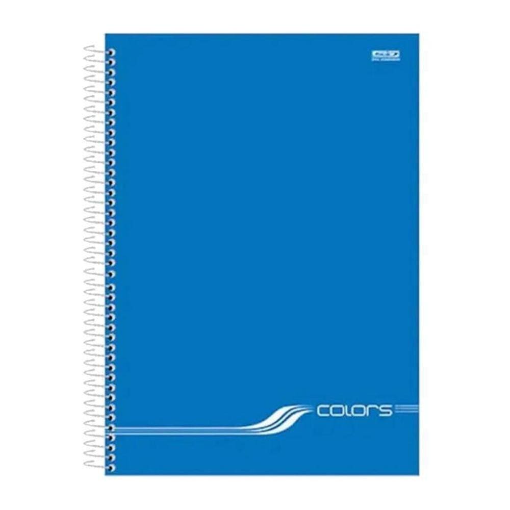 Caderno Universitario 1M Cd 80F Colors Azul Sao Domingos