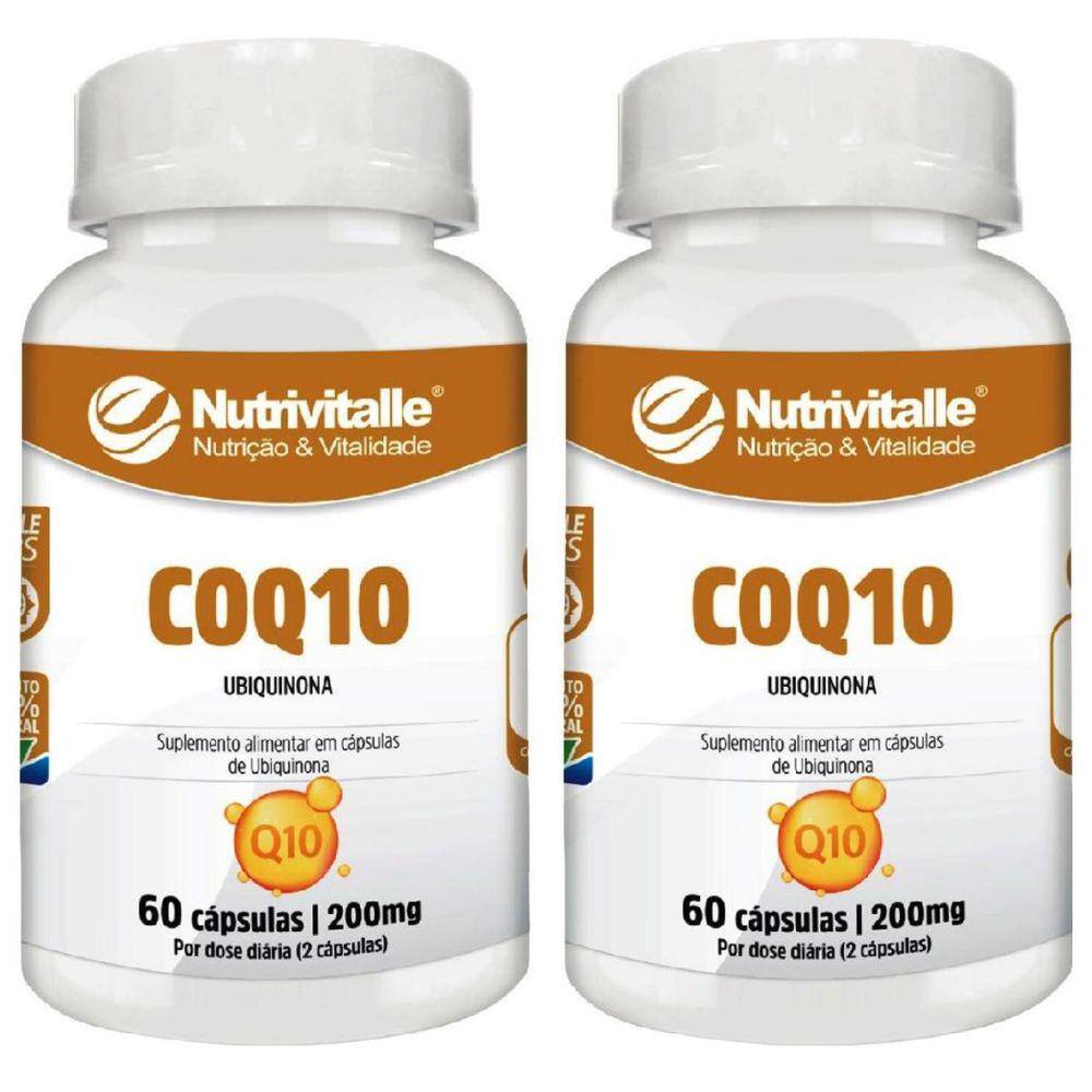 Kit 2 Un - Coenzima Q10 Ubiquinona 200Mg 60 Cps Nutrivitalle