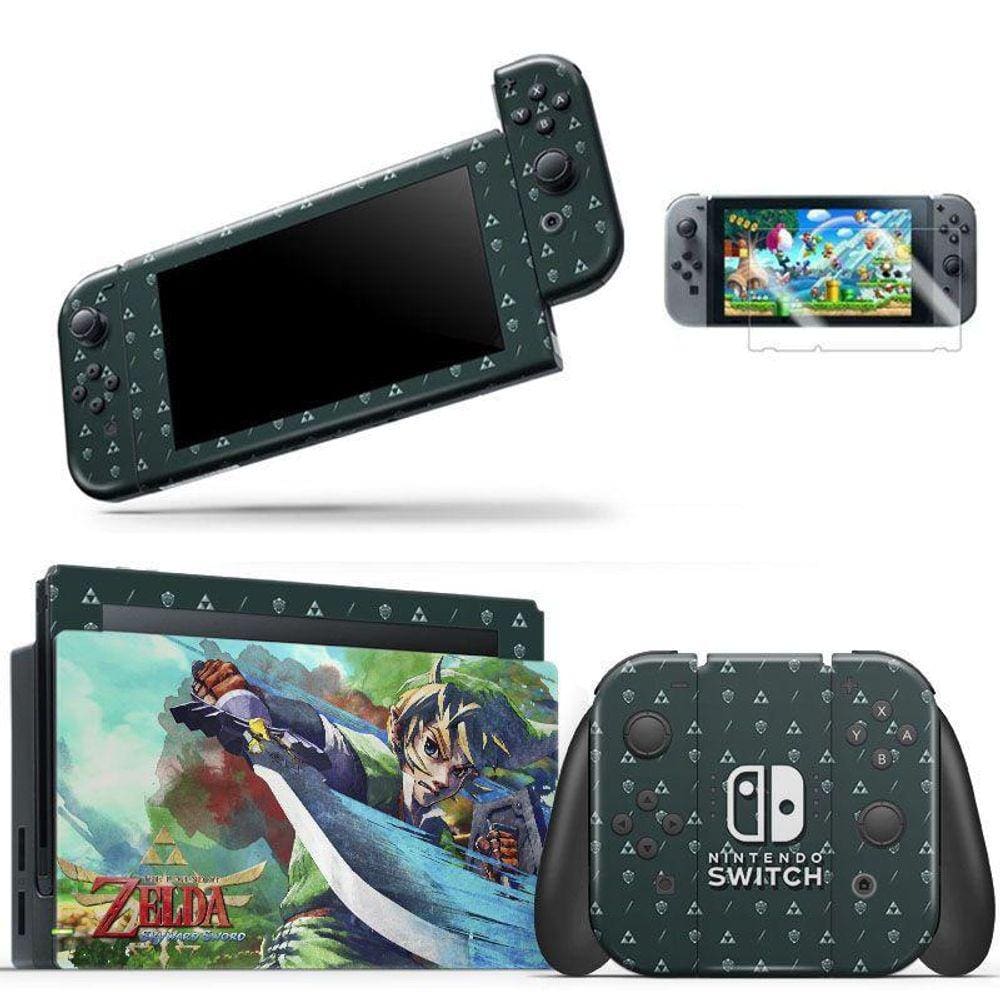 Skin Adesivo Protetor Para Nintendo Switch + Película The Legend Of Zelda Link B10