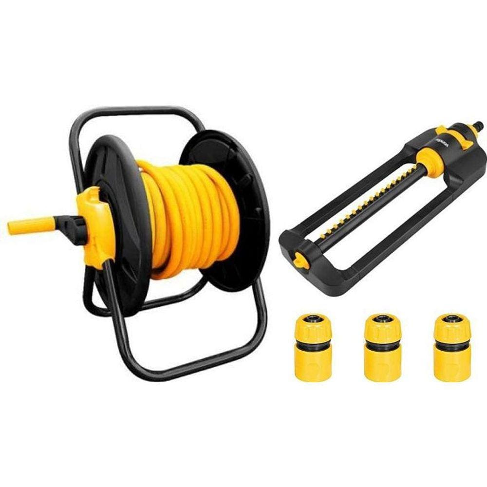 Suporte Enrolador S/Rodas +Mang 30M+Aspersor 17 Jatos Vonder