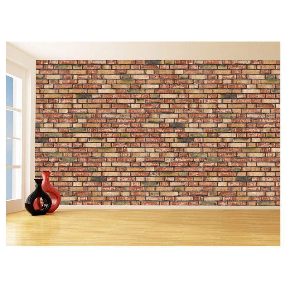 Papel De Parede 3D Tijolo Sala Tijolinho Vista 3,5M Xbr18