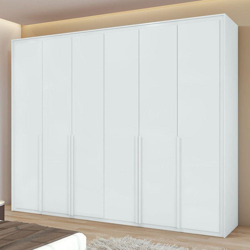 Guarda-Roupa Casal Imperatore 6 Portas 6 Gavetas 100% Mdf 81668.282 Branco - Móveis Lopas