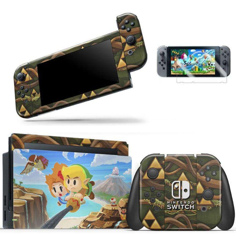 Skin Adesivo Protetor Para Nintendo Switch + Película The Legend Of Zelda Link B5