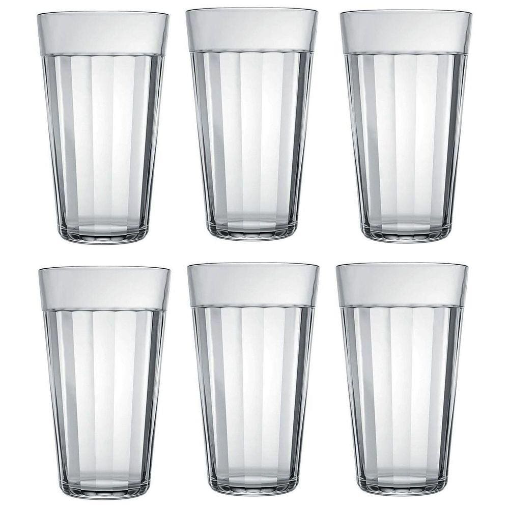 Jogo 6 Copo Americano Em Vidro Long Drink 450Ml Nadir