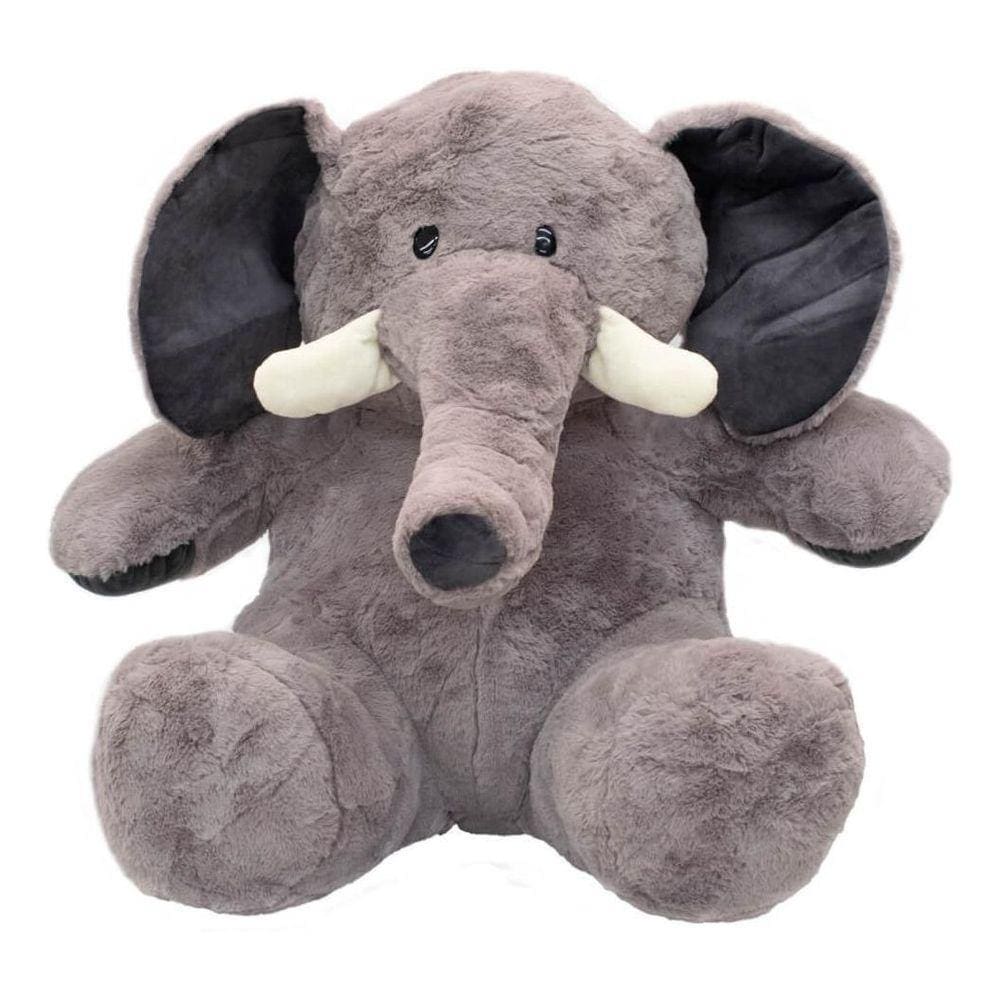 Elefante Cinza Sentado 46.5Cm - Pelúcia