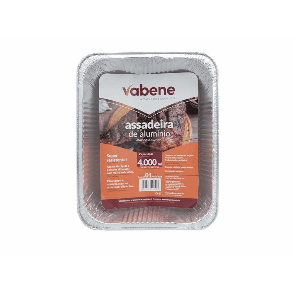 Assadeira Retangular 4000Ml Sem Tampa Vabene