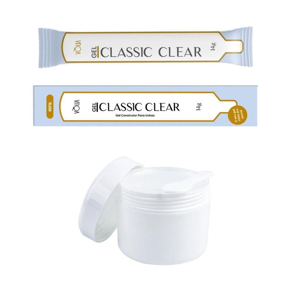 Sachê Gel Construtor Classic Clear Vlia + Pote Reutilizável