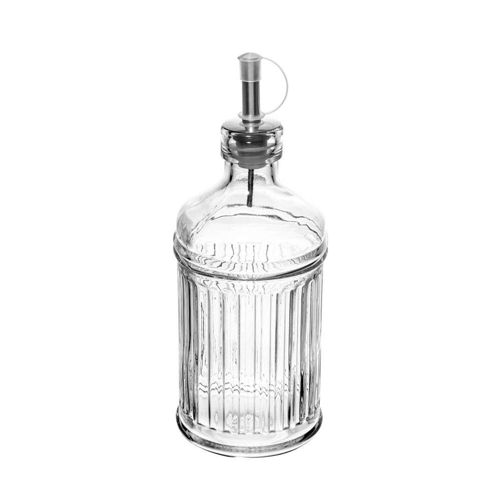 Galheteiro Porta Azeite Vidro Com Dosador Metal Vegas 500Ml