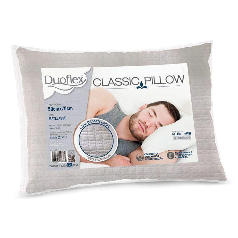 Travesseiro Duoflex Espuma Classic Pillow 50X70X18