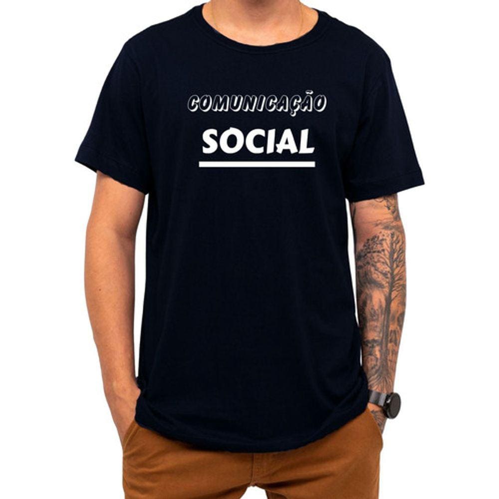 Camiseta Faculdade Comunicação Social Universidade Algodão