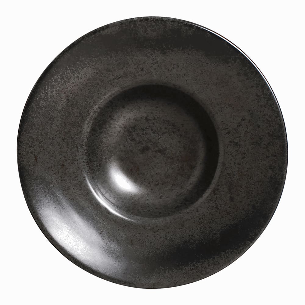 Prato Risoto Cerâmica Stone Black Preto 28cm - Scalla