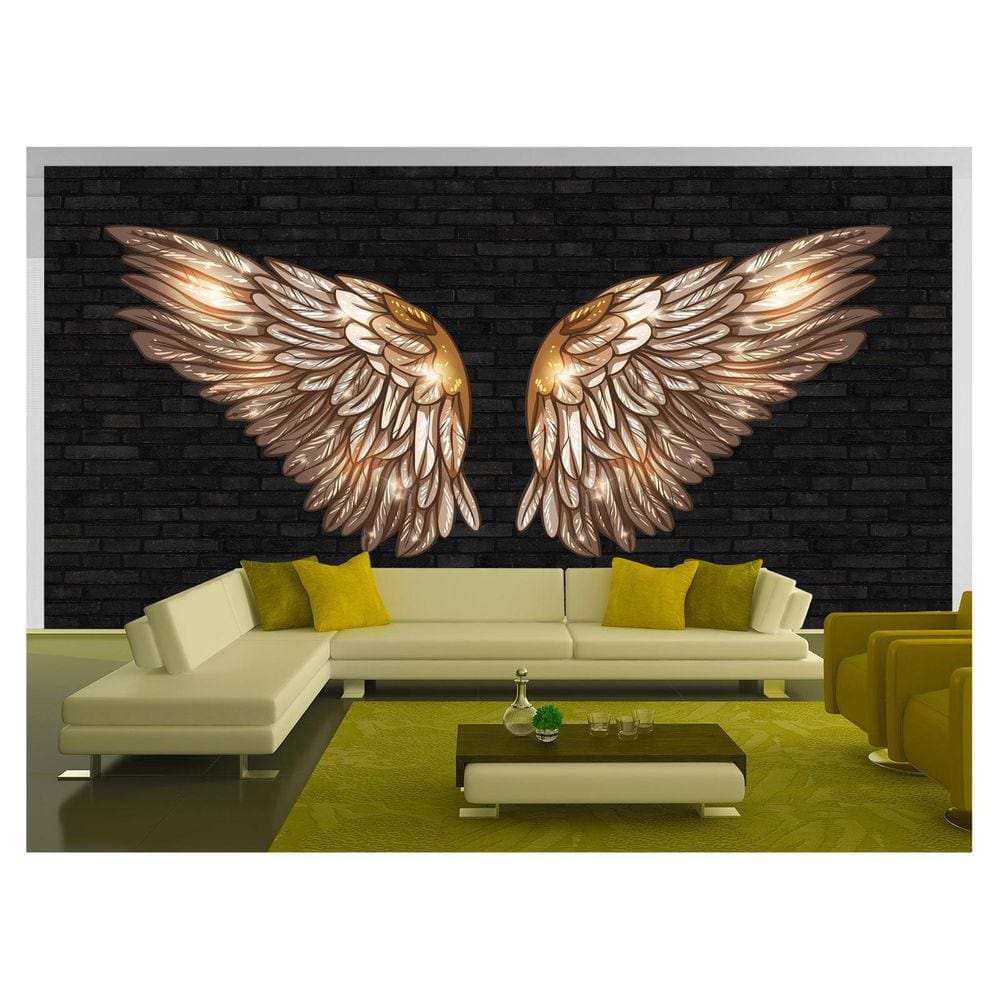 Papel De Parede 3D Arte Asas Selfie Insta Cores 3,5M Tra430