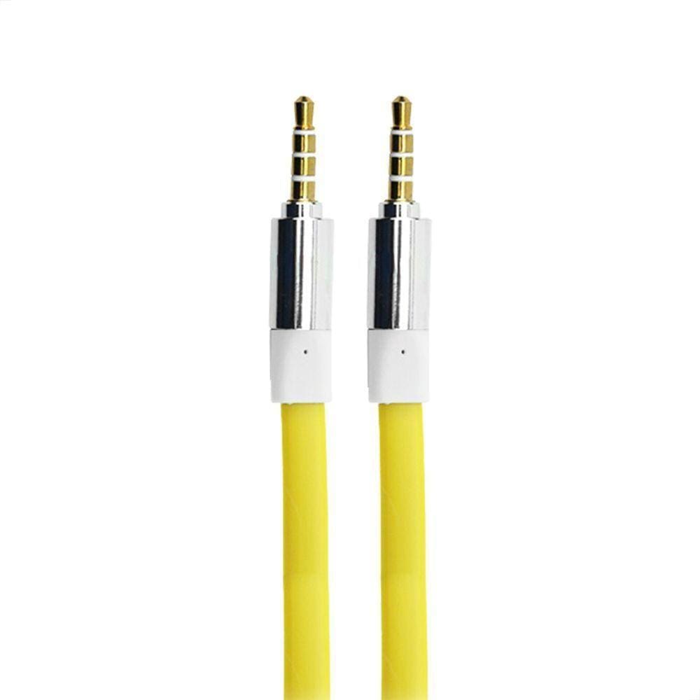 Cabo De áudio Estéreo Flat P2 Para P2 Com 10 Metros Amarelo