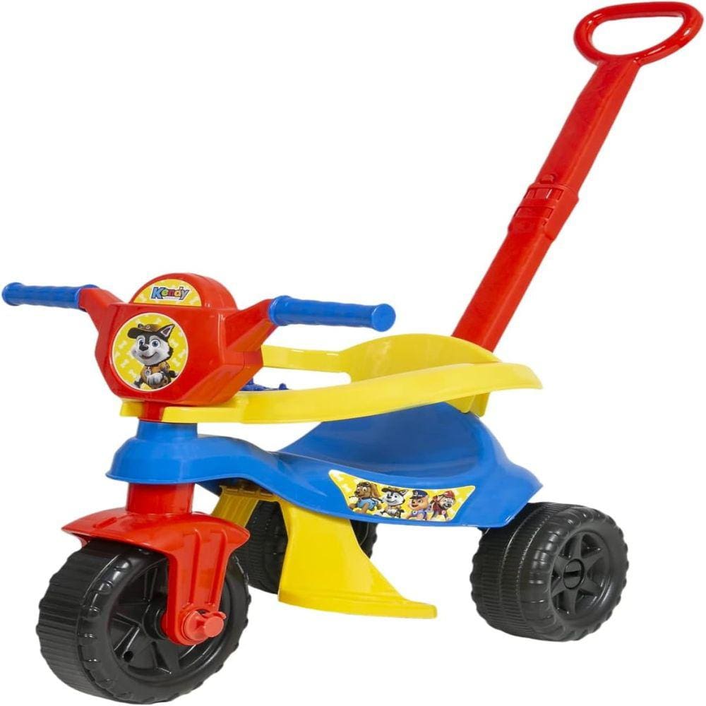 Triciclo Kemotoca Infantil Patrulha Canina Haste Empurrar