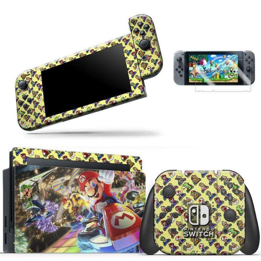 Skin Adesivo Protetor Nintendo Switch + Película Mario Kart