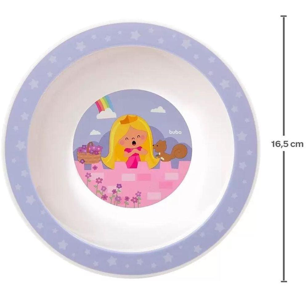 Pratinho Infantil Bowl Aventuras Princesa 16,5 Cm Buba