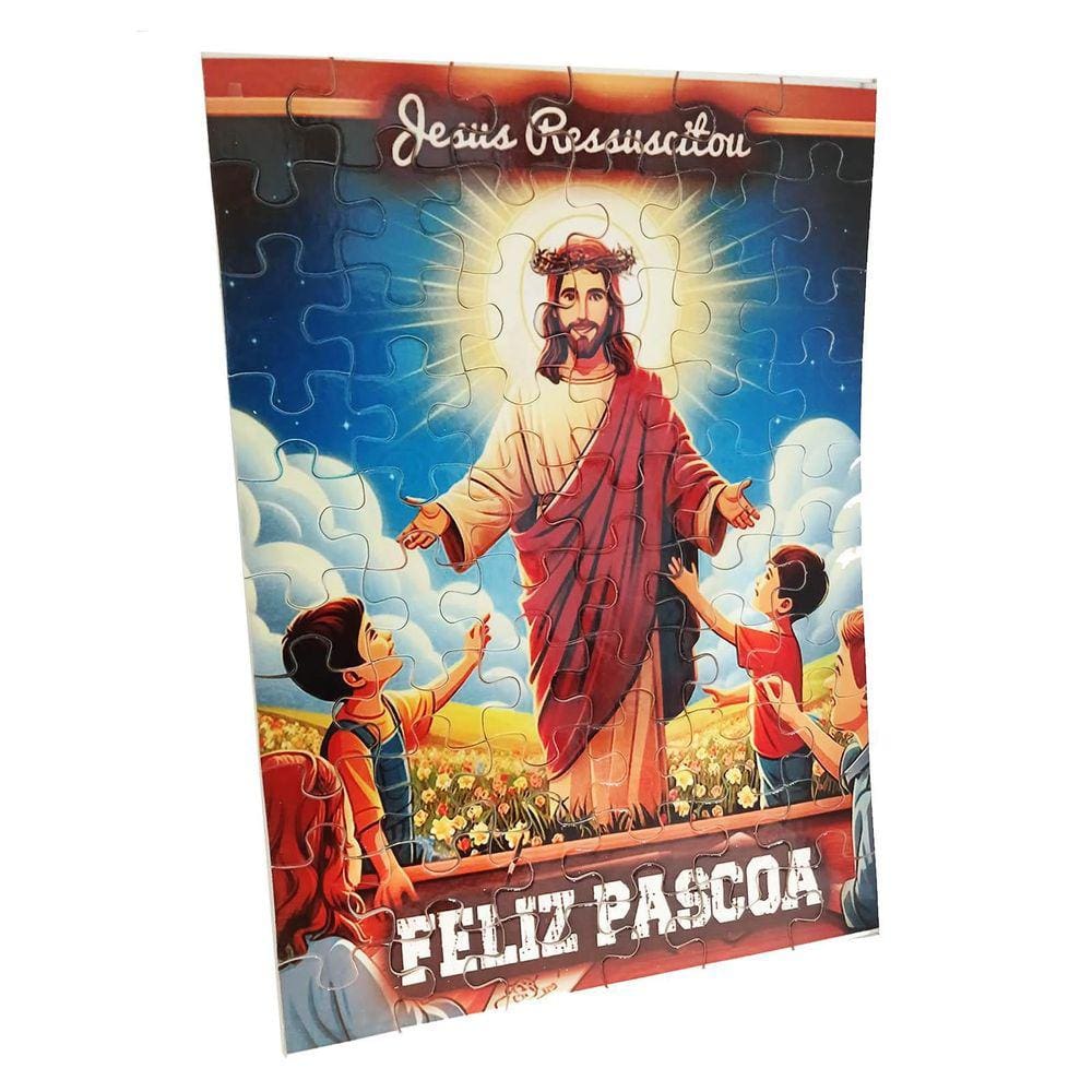Revenda Para Páscoa Quebra-Cabeças Jesus Ressuscitado 60 Pc