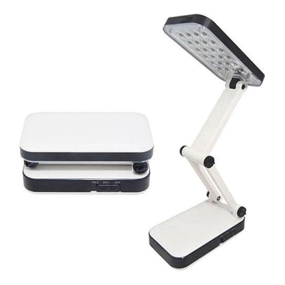 Luminária De Mesa Articulável Abajur 24 Leds Recarregável
