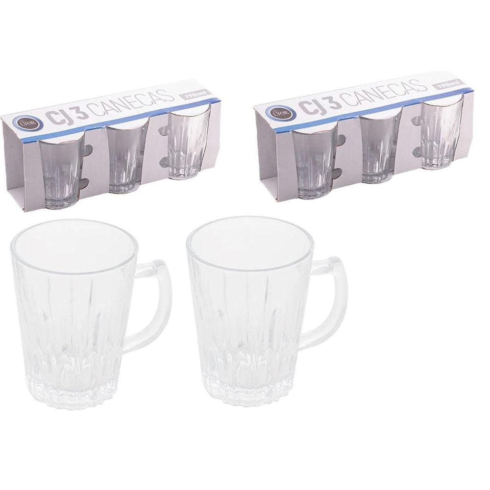 Kit 27 Canecas xicaras Vidro Café Chá Capuccino 170ml Lyor