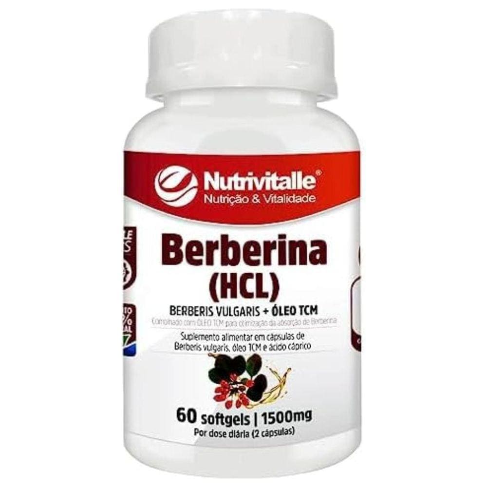 Berberina Hcl 1500Mg 60 Capsulas Nutrivitalle