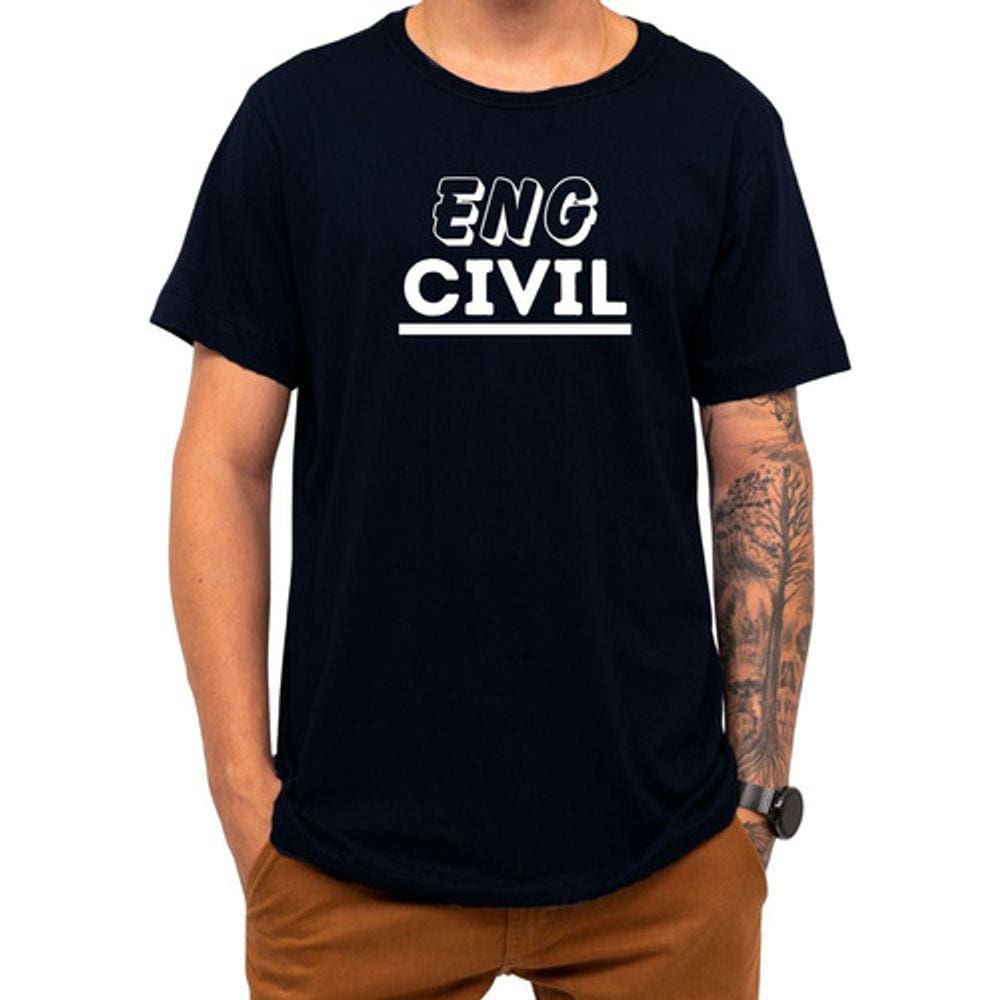 Camiseta Faculdade Engenharia Civil Universidad 100% Algodão