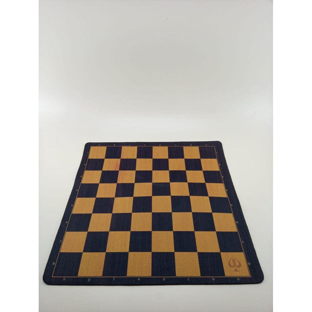 Tabuleiro Xadrez Nacional - 40,1cm - Azul/Caramelo