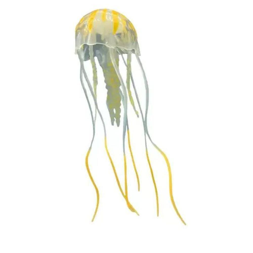Água-Viva Artificial Brilhante Enfeite Fluorescente Amarelo