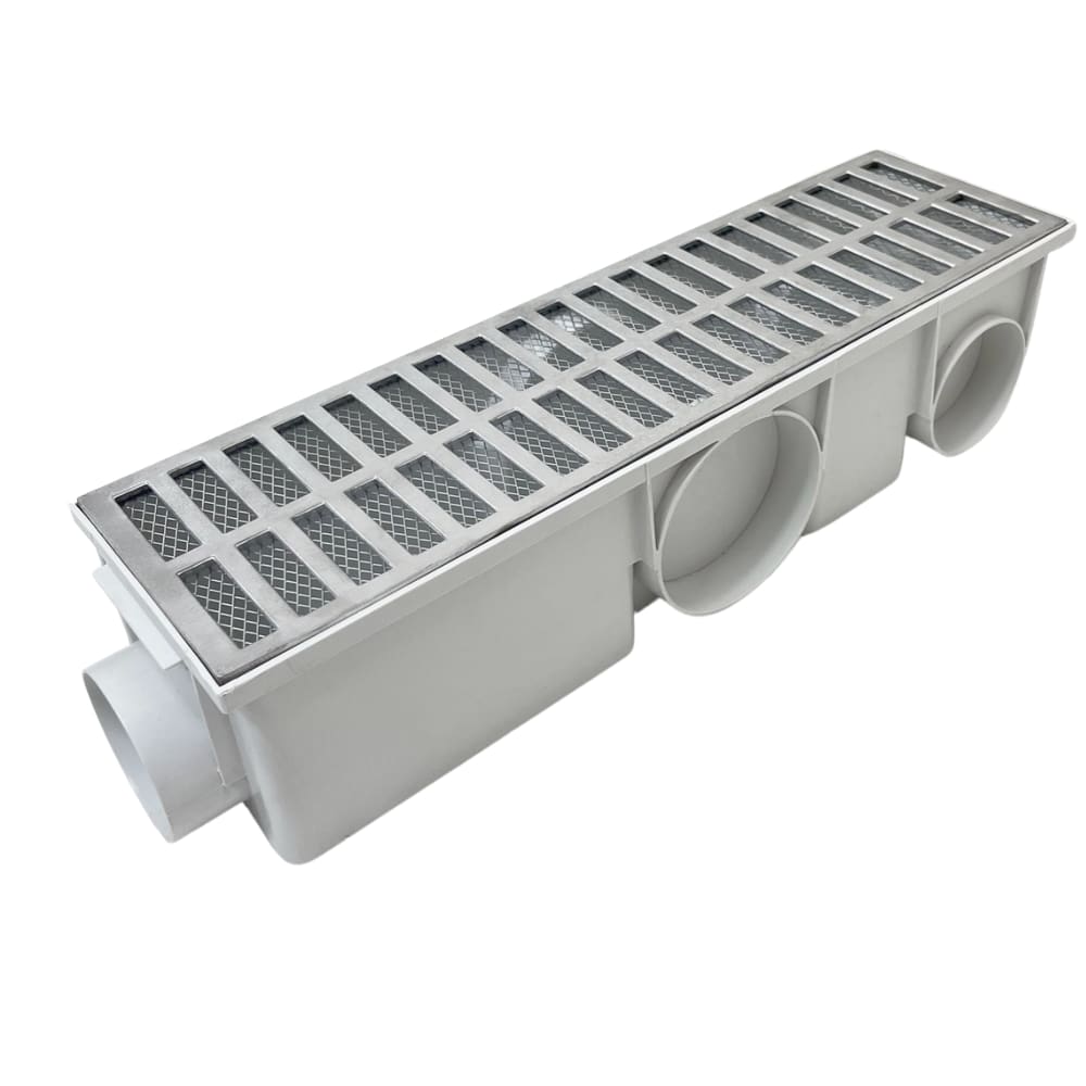Ralo Pluvial modelo 15x50 Modular Branco com Tela