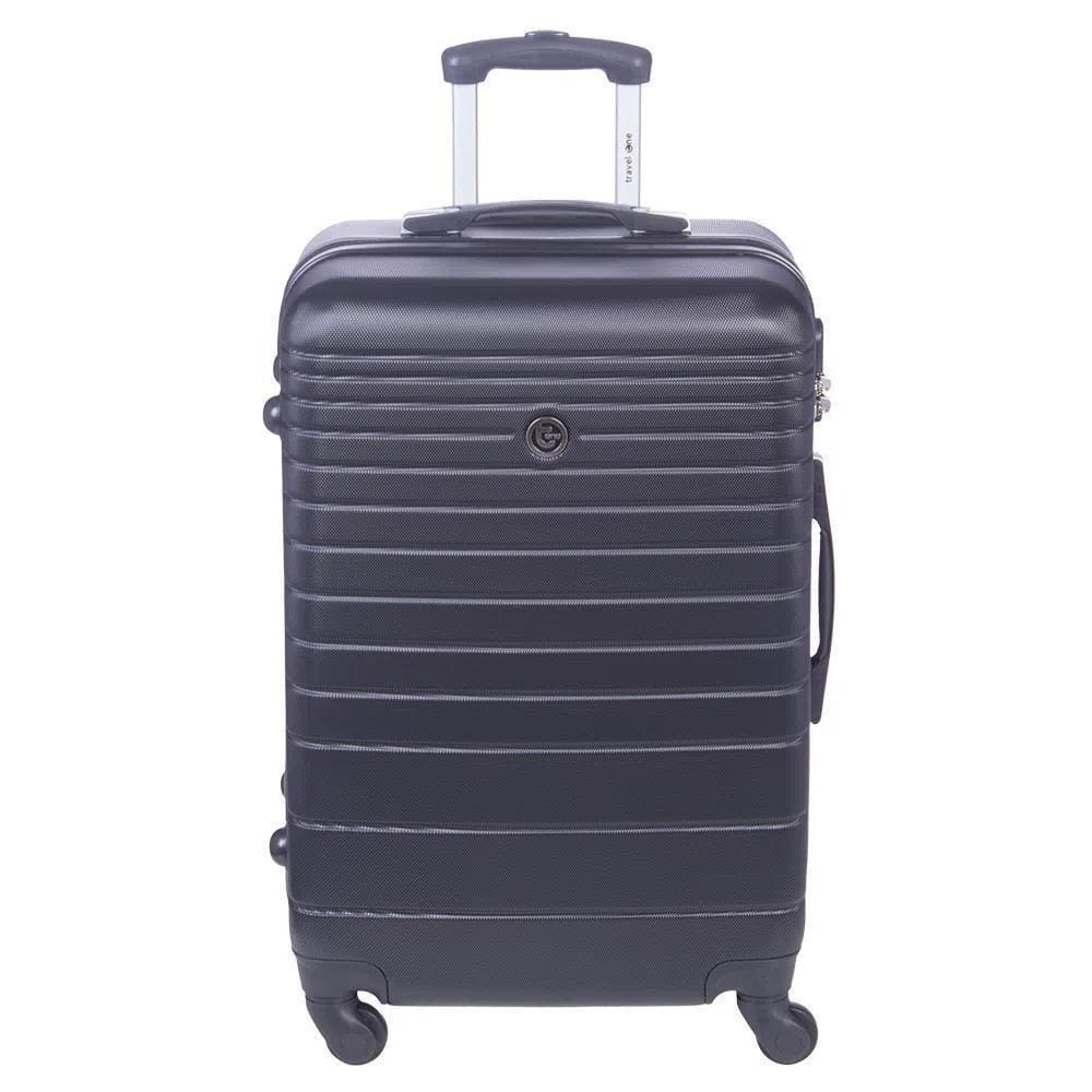 Mala De Viagem Grande Com Rodas 360 One To Travel - Preto