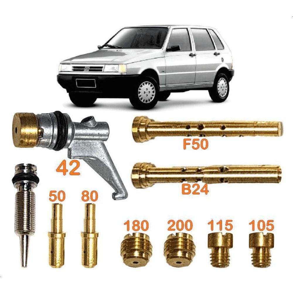 Kit Giclagem Carburador Uno Mille 1.0 Eletronic Weber Tldf