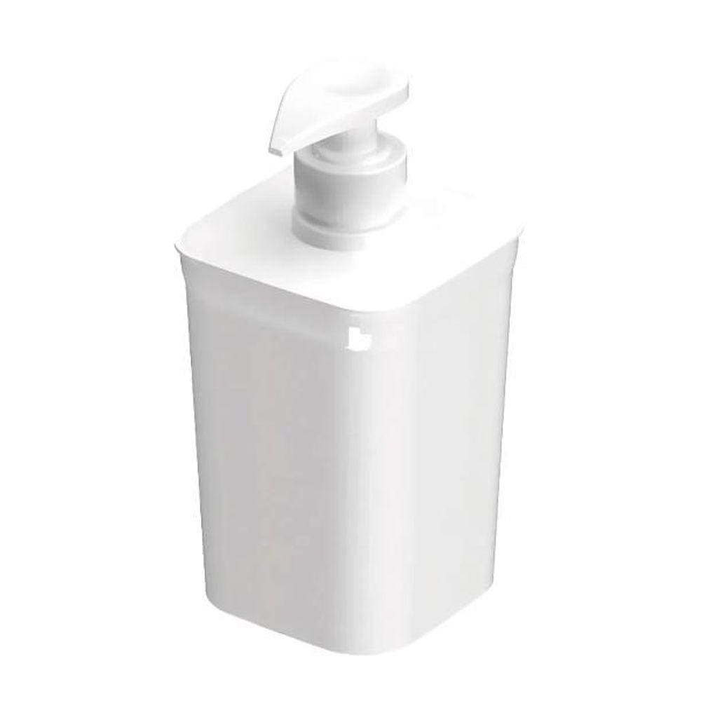 Porta Sabao Liquido Liso Branco Nitron