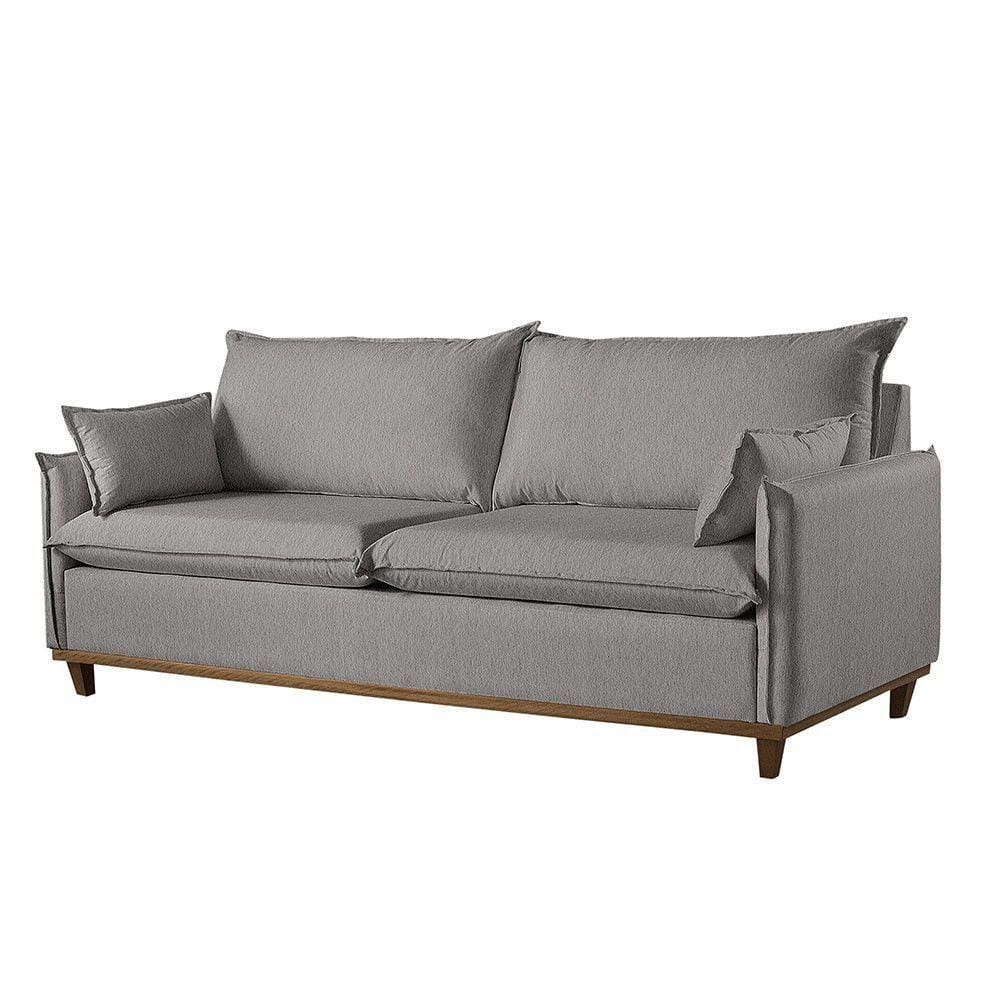 Sofá 4 Lugares Living Linho M-168 Martins Cinza